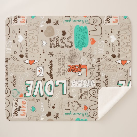 Couverture Sherpa Paroles d'amour (Devant (Horizontal))