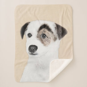 Couverture Sherpa Parson Jack Russell Terrier Peinture - Chien Art