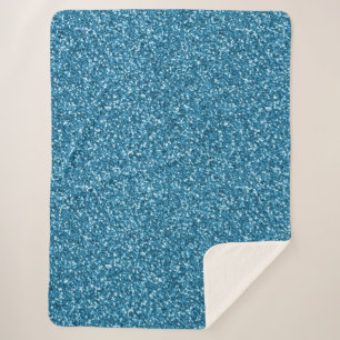 Couverture Sherpa Parties scintillant bleue de Boston