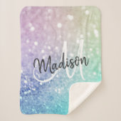 Couverture Sherpa Parties scintillant Bokeh Glamour Élégant (Devant)