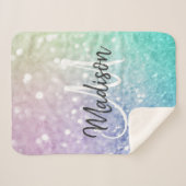 Couverture Sherpa Parties scintillant Bokeh Glamour Élégant (Devant (Horizontal))