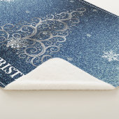 Couverture Sherpa Parties scintillant d'arbre de Noël et flocons de (3/4)