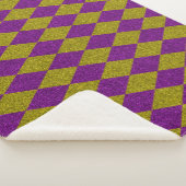 Couverture Sherpa Parties scintillant de diamants violet et or (3/4)