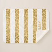 Couverture Sherpa Parties scintillant d'or Blancs (Devant (Horizontal))