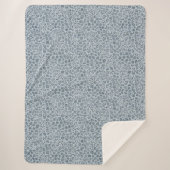Couverture Sherpa Parties scintillant Empreinte de léopard Denim Blu (Devant)