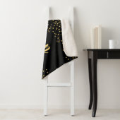 Couverture Sherpa Parties scintillant en or Glam Confetti | Votre no (En situation)