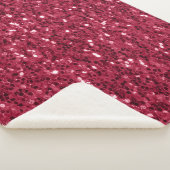 Couverture Sherpa Parties scintillant faux brillant rose foncé magen (3/4)