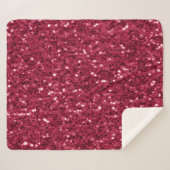 Couverture Sherpa Parties scintillant faux brillant rose foncé magen (Devant (Horizontal))