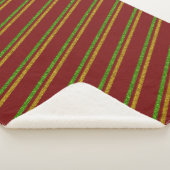 Couverture Sherpa Parties scintillant Green & Gold Stripes (3/4)