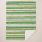 Couverture Sherpa Parties scintillant Green Stripes (Devant)