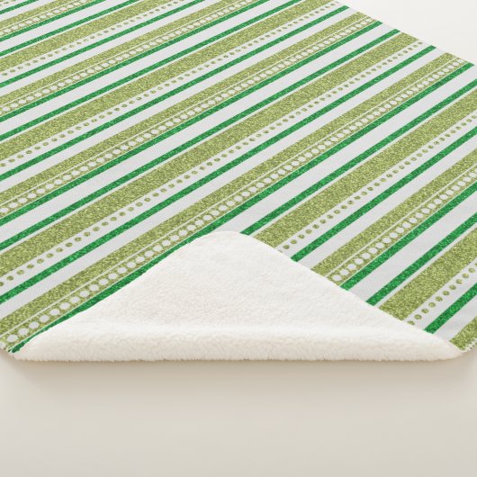 Couverture Sherpa Parties scintillant Green Stripes (3/4)