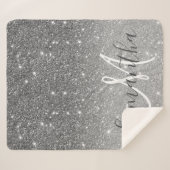 Couverture Sherpa Parties scintillant gris moderne éclabousser Nom p (Devant (Horizontal))