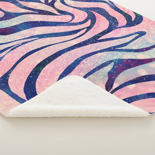 Couverture Sherpa Parties scintillant Holographique glamour Bleu Zèb (3/4)