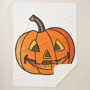 Couverture Sherpa Parties scintillant Jack O'Lantern