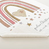 Couverture Sherpa Parties scintillant moderne rose arc-en-ciel stati (3/4)