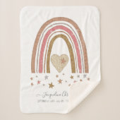 Couverture Sherpa Parties scintillant moderne rose arc-en-ciel stati (Devant)