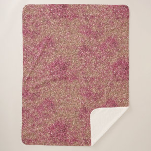 Couverture Sherpa Parties scintillant Ombre de bronze rose