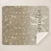 Couverture Sherpa Parties scintillant Or moderne étincelles Nom pers (Devant (Horizontal))