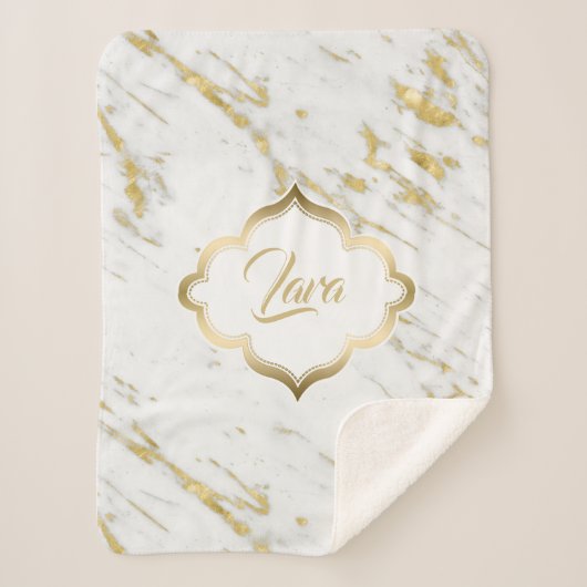 Couverture Sherpa Parties scintillant or tacheté (Devant)