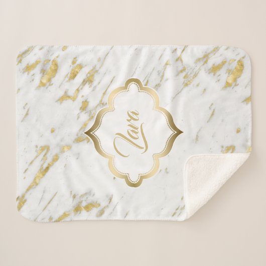 Couverture Sherpa Parties scintillant or tacheté (Devant (Horizontal))