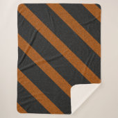 Couverture Sherpa Parties scintillant Orange & Black Stripes (Devant)