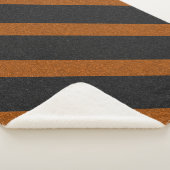 Couverture Sherpa Parties scintillant Orange & Black Stripes (3/4)