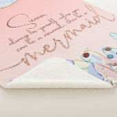 Couverture Sherpa Parties scintillant Pastel personnalisée "Be a Mer (3/4)
