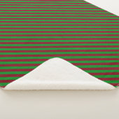 Couverture Sherpa Parties scintillant Red & Green Stripes (3/4)