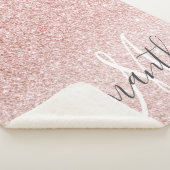 Couverture Sherpa Parties scintillant rose moderne étincelles Nom pe (3/4)