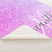 Couverture Sherpa Parties scintillant rose moderne étincelles Nom pe (3/4)