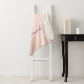 Couverture Sherpa parties scintillant rose or rose monogramme scinti (En situation)