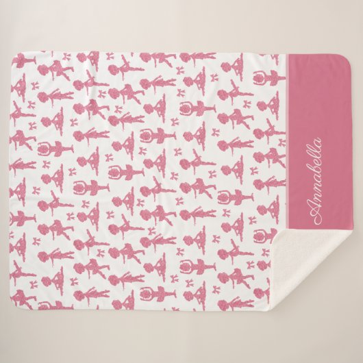 Couverture Sherpa Parties scintillant rose petite fille Ballerina Ba (Devant (Horizontal))
