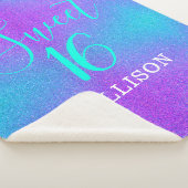 Couverture Sherpa Parties scintillant turquoise violet sucré 16 fill (3/4)