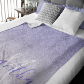 Couverture Sherpa Parties scintillant violet moderne étincelles Nom