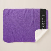 Couverture Sherpa Parties scintillant violette, Arrière - plan Parti (Devant (Horizontal))