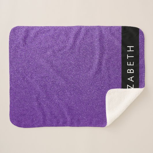 Couverture Sherpa Parties scintillant violette, Arrière - plan Parti (Devant (Horizontal))