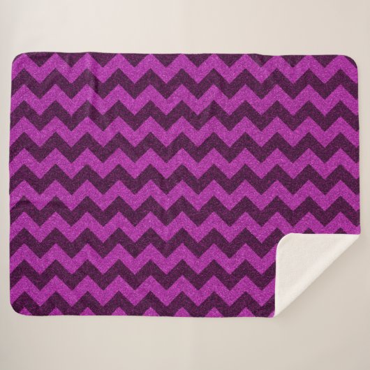 Couverture Sherpa Parties scintillant Zag Purple Zig (Devant (Horizontal))