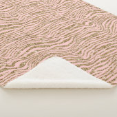 Couverture Sherpa Parties scintillant Zebra Gold Rose (3/4)