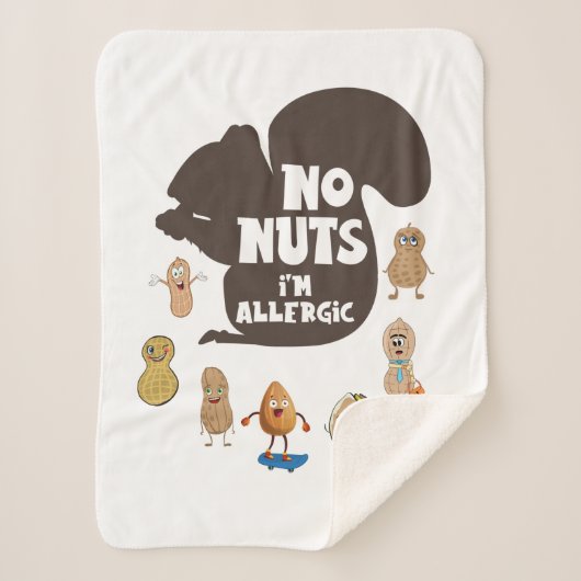Couverture Sherpa Pas de noix Je suis Allergic Peanut Sensibilisatio (Devant)