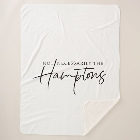 Couverture Sherpa Pas Nécessairement La Grande Blanche Sherpa Hampto (Devant)