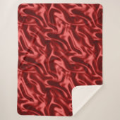Couverture Sherpa Passion Rouge Romantique Faux Satin (Devant)