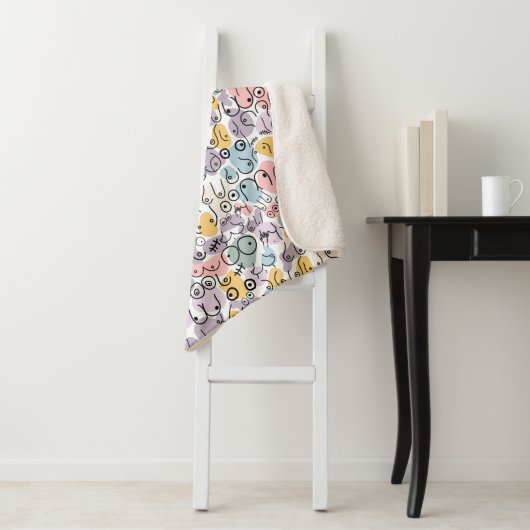 Couverture Sherpa pastel (En situation)