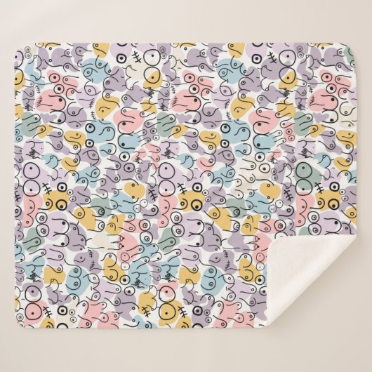 Couverture Sherpa pastel (Devant (Horizontal))