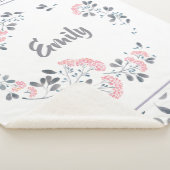 Couverture Sherpa Pastel aquarelles fleurs délicates Wreath (3/4)