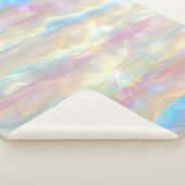 Couverture Sherpa Pastel Colors Shimmering Iridescent Stripes Patter (3/4)