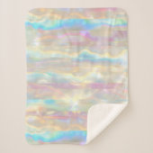 Couverture Sherpa Pastel Colors Shimmering Iridescent Stripes Patter (Devant)
