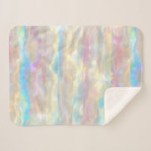 Couverture Sherpa Pastel Colors Shimmering Iridescent Stripes Patter (Devant (Horizontal))