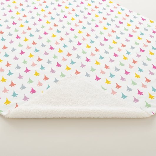 Couverture Sherpa Pastel F-15E Strike Eagle Fighter Jet Personnalisé (3/4)