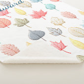 Couverture Sherpa Pastel Feuilles (3/4)