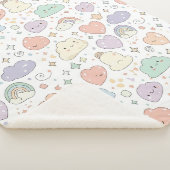 Couverture Sherpa Pastel Hearts & Clouds Watercolor Dream (6) (3/4)